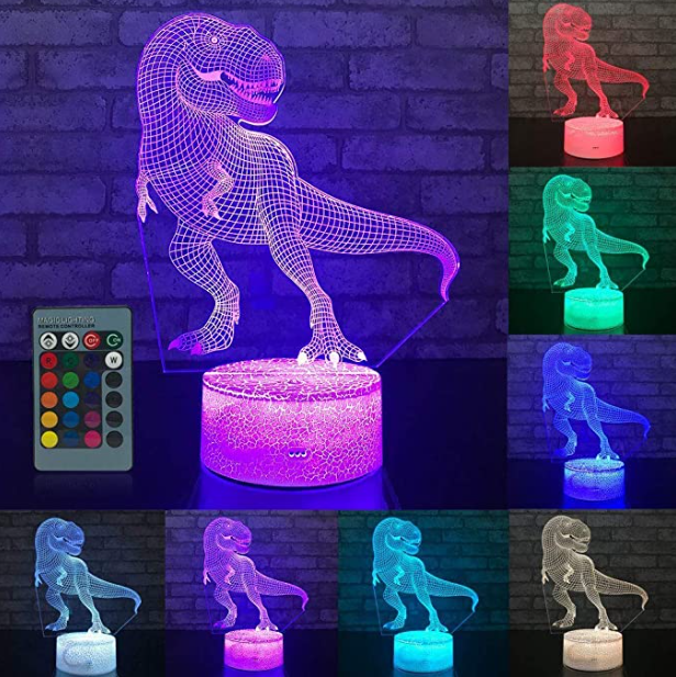 GreatestPAK LED 3D Beleuchtete Lampe Dinosaurier Kinder Nachtlampe für nur 11,98 Euro inkl. Versand