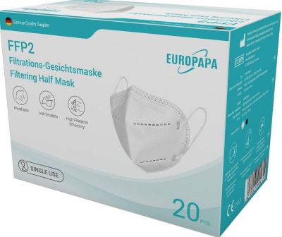 20er-Pack FFP2 Einweg Atemschutzmasken (CE zertifiziert) für nur 21,89 Euro inkl. Versand