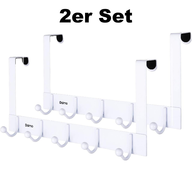 2er Set Dalmo DDMJ01FA Türgarderobe mit 5 Haken ab 16,99 Euro (statt 26,- Euro)