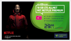 Telekom Green LTE 18 GB Tarif inkl. Netflix Premium für 29,98 Euro pro Monat