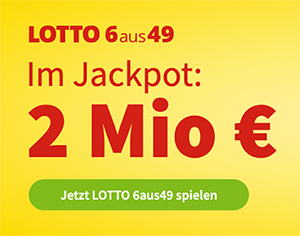 Heute 2 Mio. Lotto-Jackpot: 5 Felder 6aus49 für 1,- Euro statt 6,- Euro als Lottohelden Neukunde spielen