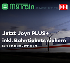 2x ICE Bahntickets + 6 Monate Joyn PLUS+ nur 59,90 Euro – oder 1 Ticket 34,90 Euro