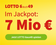 Heute 7 Mio. Lotto-Jackpot: 5 Felder 6aus49 für 1€ statt 6€ als Lottohelden Neukunde spielen