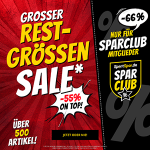 Bis zu 66% Extra-Rabatt auf hunderte Artikel im SportSpar Restgrößen-Sale