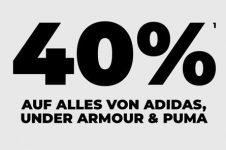 Top! 40% Rabatt auf alle Adidas, Puma & Under Armour Artikel im my-sportswear Onlineshop