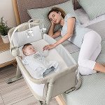 ADOVEL 2 in 1 Babybett (Beistellbett und Freistehendes Kinderbett, inkl. Spieluhr) für 125,99€