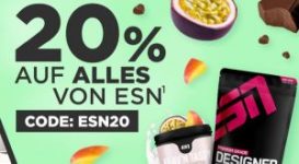 Wieder da: 20% Rabatt auf alle ESN Produkte