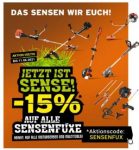 Bis zum 11.06: 15% Rabatt auf alle Motorsensen und Multitools bei Fuxtec!