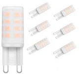 6er Pack KINGSO G9 LED-Leuchtmittel mit 4W Warmweiß, 300 LM für 5,19€