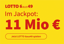 Heute 11 Mio. Lotto-Jackpot bei Lottohelden – jetzt 5 Felder 6aus49 für 1€ statt 6€ als Neukunde spielen