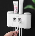 Blusea Zahnbürstenhalter mit Zahnpastaspender und 4 x Zahnputzbecher für 14,44€