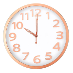 Jeteven Wanduhr (30 cm Durchmesser, rund) in Roségold für nur 9,59€