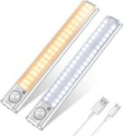 ceshu LED Schrankleuchten mit Bewegungssensor (80 LEDs mit 3 Farben) für 14,49€