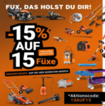 15% Rabatt auf ausgewählte Produkte bei Fuxtec!