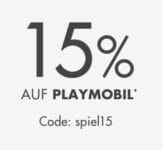 15% Extrarabatt auf das gesamte Playmobil Sortiment bei Galeria