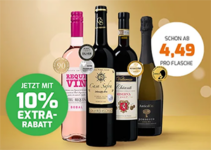 10% Extra-Rabatt auf rund 100 Weine bei Weinvorteil (MBW: 65€)
