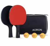 AORON Tischtennis Set (2 Tischtennisschläger + 3 Bälle) für nur 12€ bei Prime-Versand