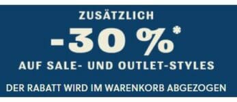 Letzter Tag! 30% Extrarabatt auf alle bereits reduzierten Artikel im Fossil Onlineshop