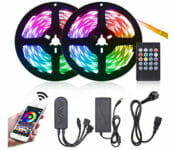 Tomshine 2x5m LED Stripes (300 LEDs, Music Sync, App steuerbar) für nur 8,49€