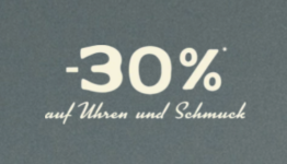 30% Rabatt auf Uhren und Schmuck im Fossil Onlineshop