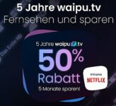 waipu.tv: 50% Rabatt über 5 Monate – z.B. waipu Perfect Plus inkl. Netflix Standard für 12,25€ mtl. (statt 24€)
