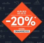 20% Rabatt auf über 40000 Artikel im Orange Days Sale bei SportScheck