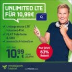 Nur noch heute: o2 Allnet-Flat mit Unlimited LTE Datenvolumen (max. 2 Mbit/s) für 10,99€ mtl. – monatlich kündbar!