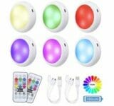 RGB Wiederaufladbare LED Schrankleuchten mit Fernbedienung für 28,84€