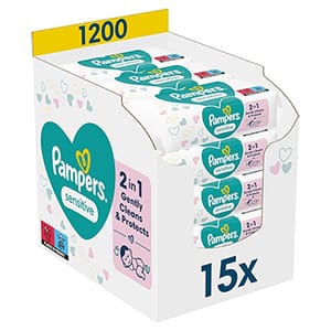 1.200 Pampers Fresh Clean Feuchttücher (15 Packungen mit 80 Stück) für nur 17,82€