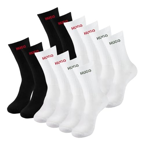 HUGO Herren 6p Qs Rib Logo Cc Short Socks HUGO Herren 6p Qs Rib Logo Cc Short Socks