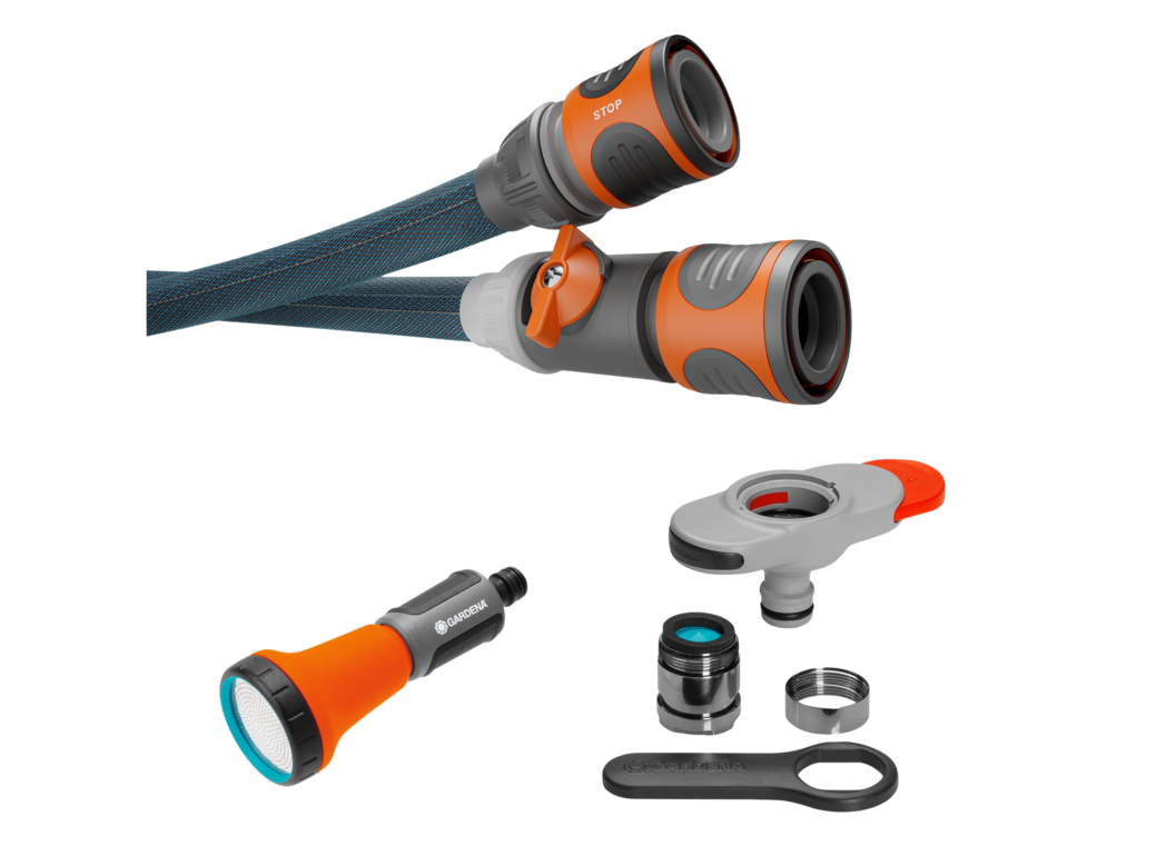 Gardena Liano Xtreme Textilschlauch 10 m | Set mit Hahnverbinder