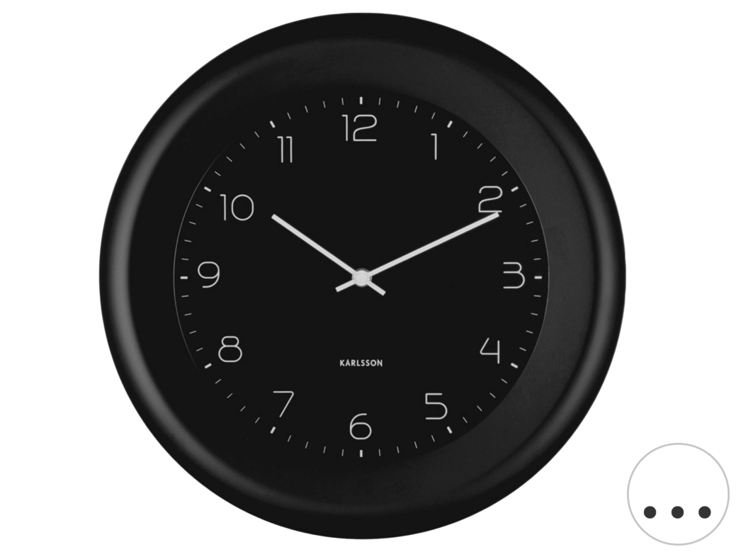 Karlsson Dual Disc Wanduhr | Schwarz | Ø 38 cm