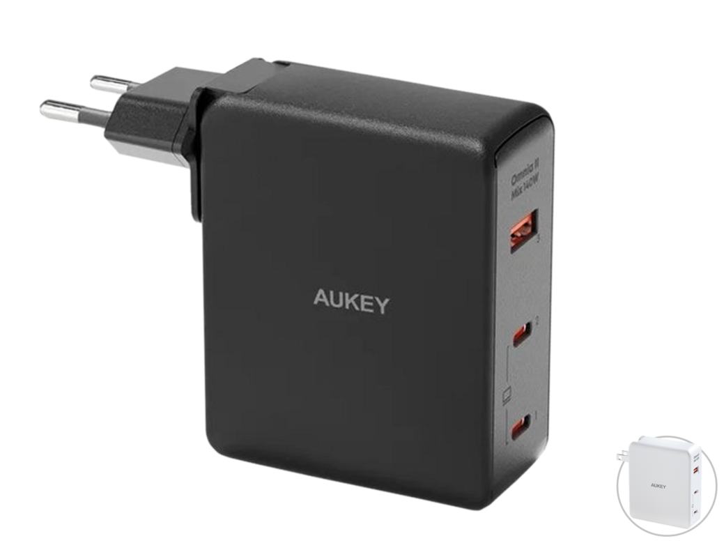 Aukey PA-B7O Omnia II Mix Wandladegerät | Schwarz | 140 W