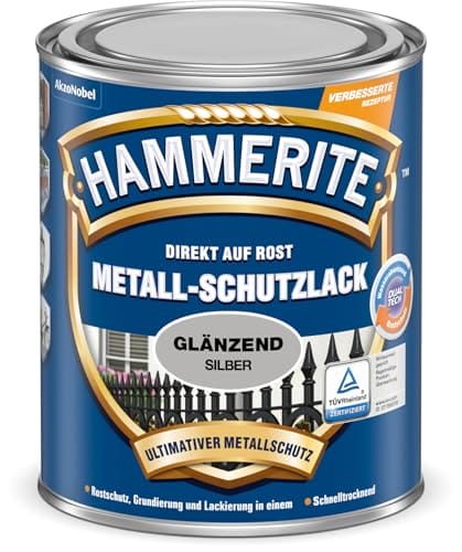 Hammerite Metallschutzlack Glänzend, Silber, 750ml Hammerite Metallschutzlack Glänzend
