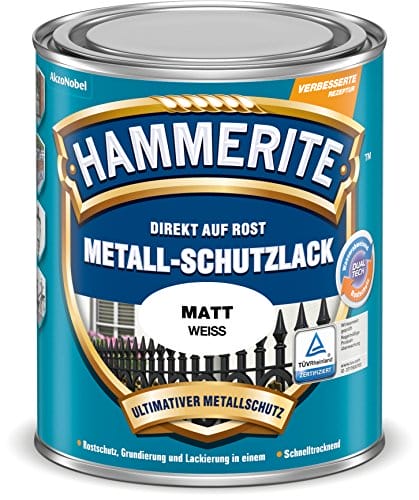 Hammerite Metallschutzlack Matt, 3in1- Rostschutz, 750 ml Hammerite Metallschutzlack