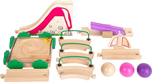 small foot Kugelbahn Junior Spielplatz aus Holz mit flexiblen Elementen, inkl. Kugeln, für Kinder ab 18 Monaten small foot Kugelbahn Junior Spielplatz aus Holz