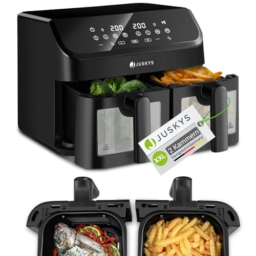 Juskys Airfryer 9 L Doppelkammer