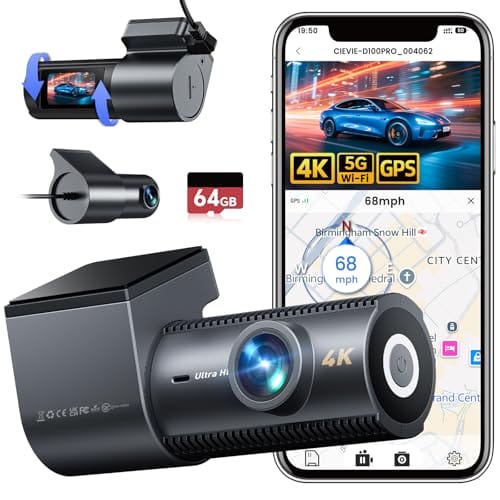 CIEVIE 4K Dashcam mit GPS und 5GHz WiFi CIEVIE 4K Dashcam