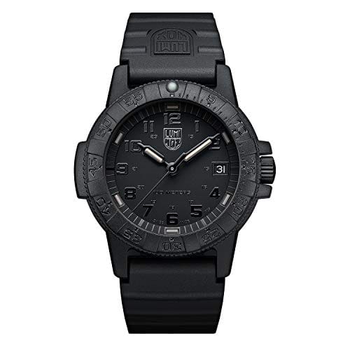 Luminox Leatherback SEA Turtle Blackout XS.0301.BO.L Herrenuhr Klein 39mm - Militäruhr in Schwarz mit Datumsanzeige 100m wasserdicht Luminox Leatherback SEA Turtle Blackout Herrenuhr