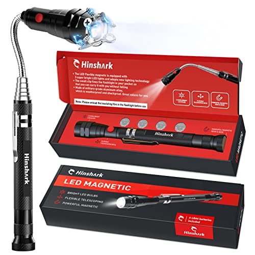 Hinshark Teleskopmagnet Werkzeug mit LED