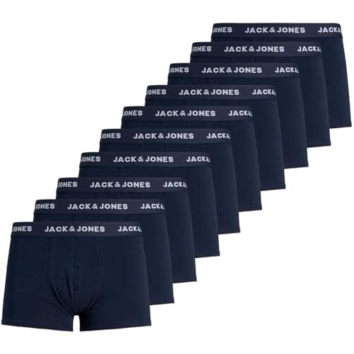 JACK & JONES Herren Jacsolid Trunks 10 Packs Boxershorts
