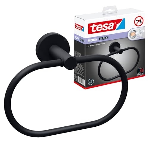 tesa Moon Black Handtuchring