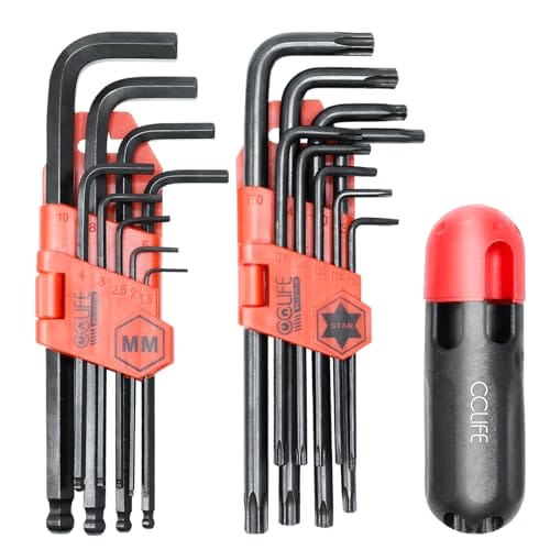 CCLIFE 19 tlg Torx Innensechskant Winkelschlüsselsatz