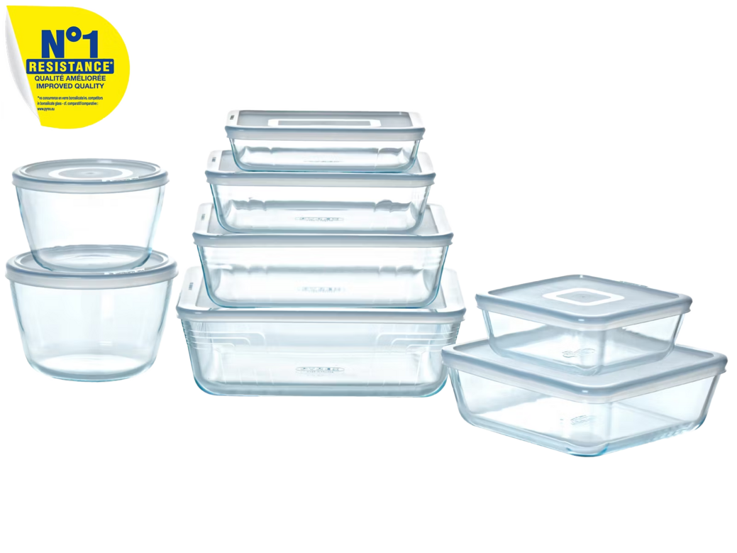 Pyrex Cook & Freeze Glasgefäß-Set | 8-teilig