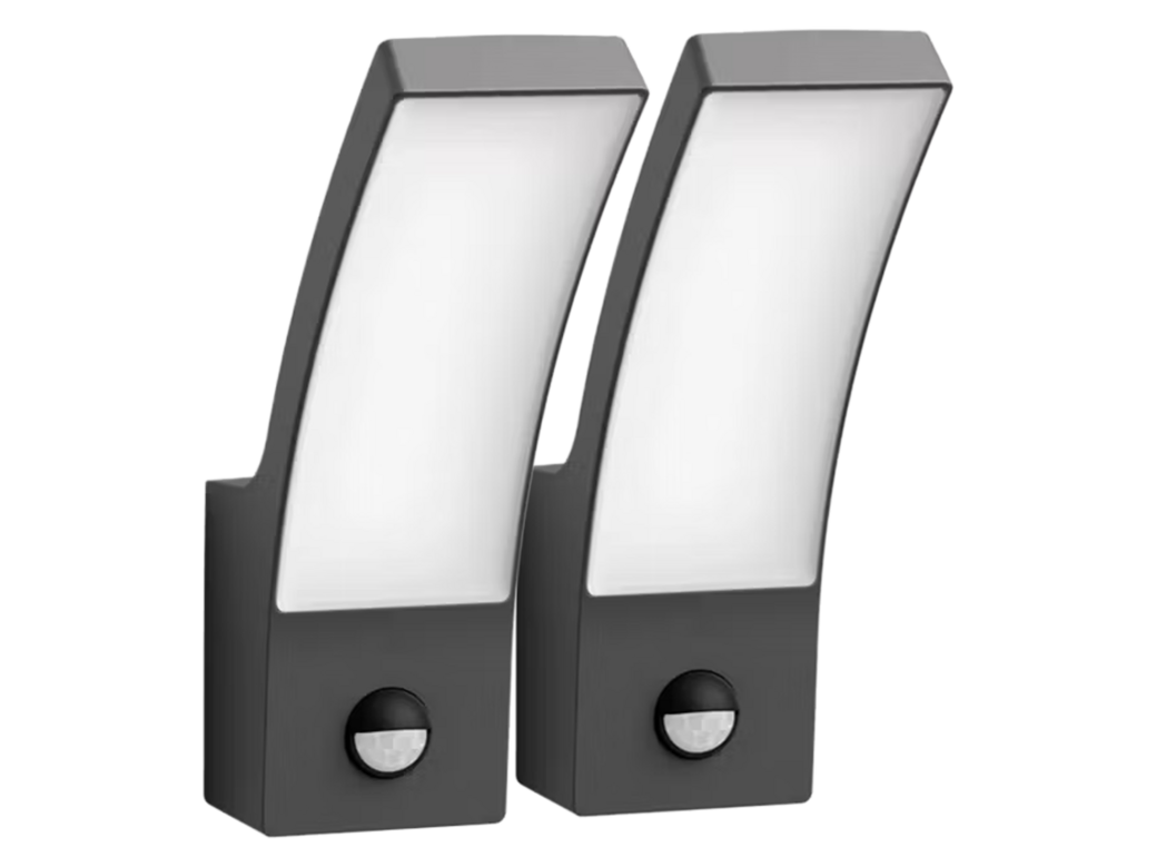 2x Philips Splay LED-Außenwandleuchte mit Infarot | 3,8 W | 2.700 K | Anthrazit