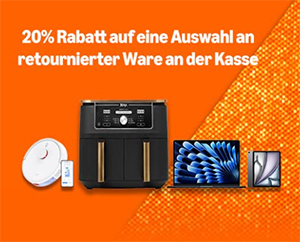 Satte 20% Rabatt auf viele retournierte Artikel bei Amazon – Prime