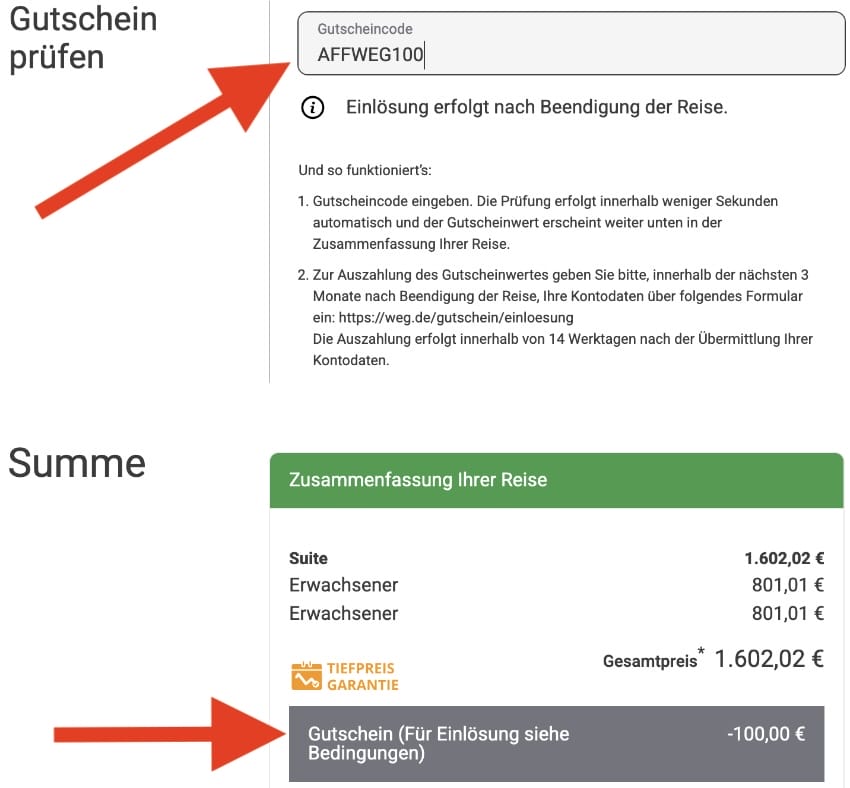 75€ Pre-Black-Friday-Gutschein bei weg DE