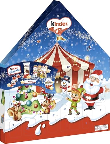 kinder Maxi Mix Adventskalender – Adventskalender mit leckeren Schokoladen-Spezialitäten – 1 Kalender à 351g kinder Maxi Mix Adventskalender