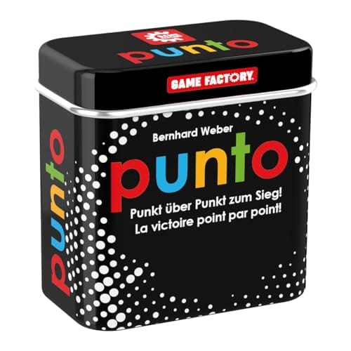Game Factory 646214 Punto - Mini-Kartenspiel in handlicher Metalldose Game Factory 646214 Punto Spiel