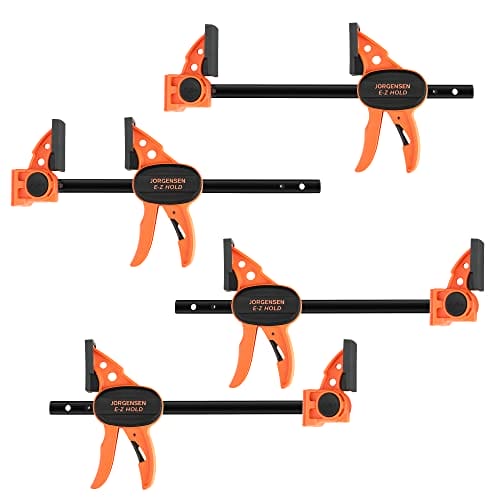 Jorgensen Schraubzwingen Set Profi Einhandzwingen 4 Stück Jorgensen Schraubzwingen Set